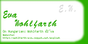 eva wohlfarth business card